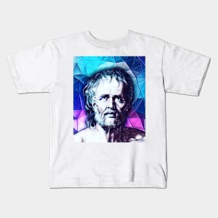 Lucius Annaeus Seneca Snowy Portrait | Lucius Annaeus Seneca Artwork 13 Kids T-Shirt